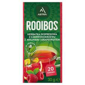 Astra herbata ekspresowa rooibos czerwonokrzew-malina-grapefruit 20szt