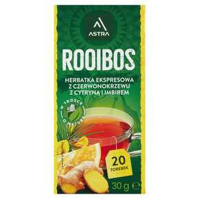 Astra herbata ekspresowa rooibos czerwonokrzew-cytryna-imbir 20szt